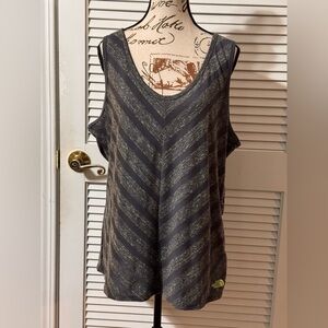 The North Face Black and Gray Chevron Tank Top
